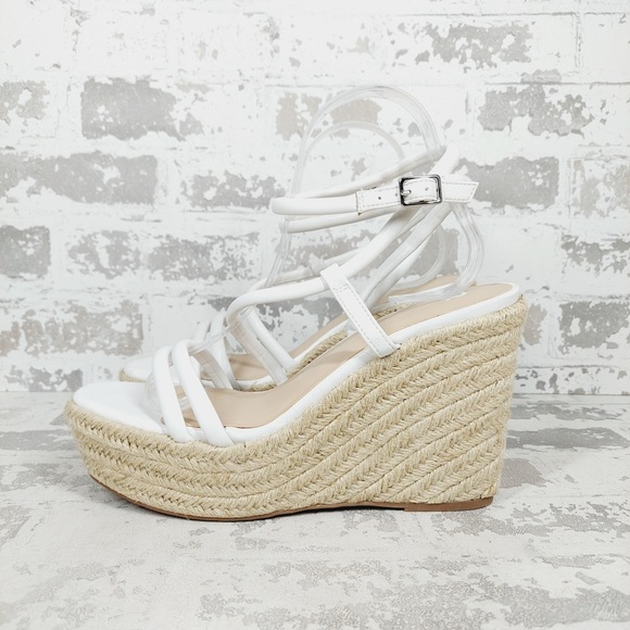 bp Shoes - NEW BP White Cohan Espadrille Wedge Strappy Sandals W633